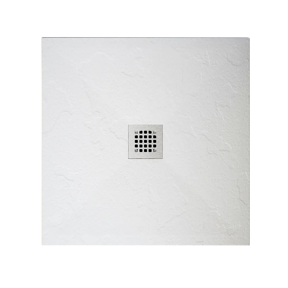 milos piatto doccia square effetto pietra bianco arredo parama 3