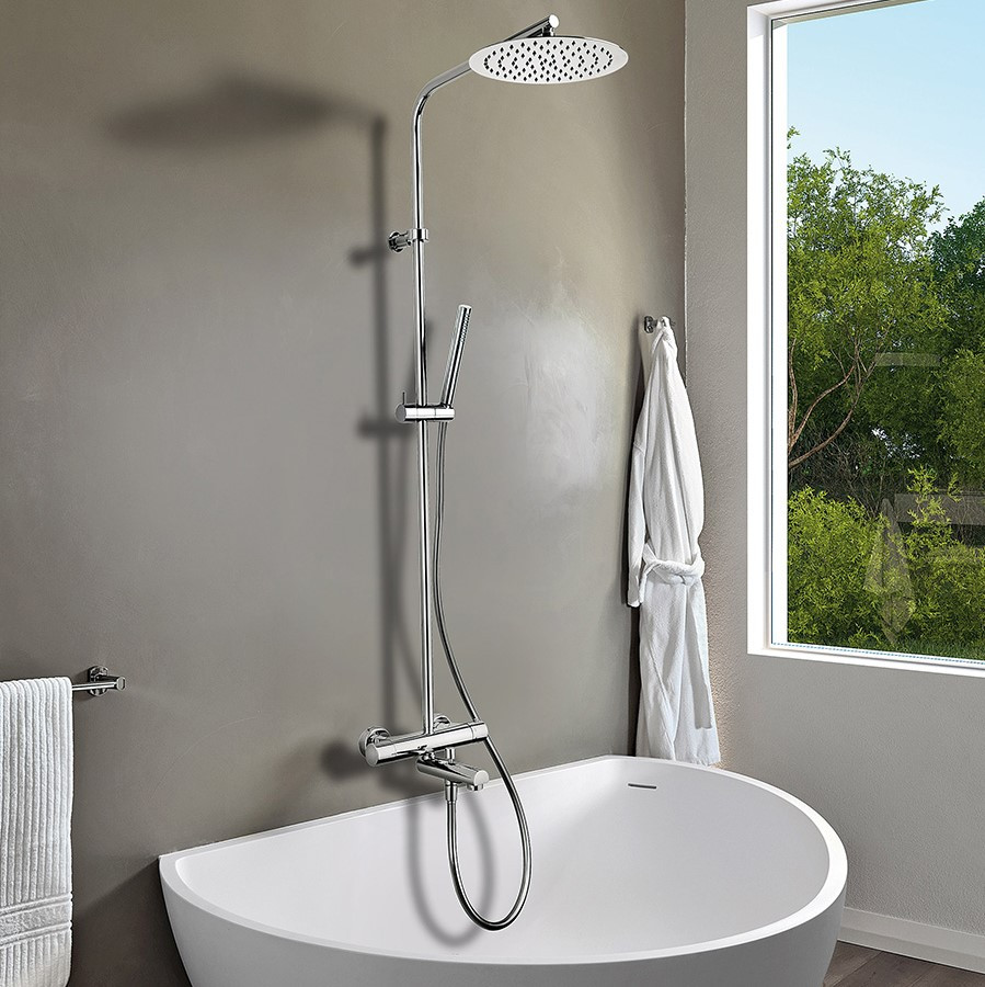 colonna doccia con miscelatore o 20 cm jacuzzi rubinetteria eolo