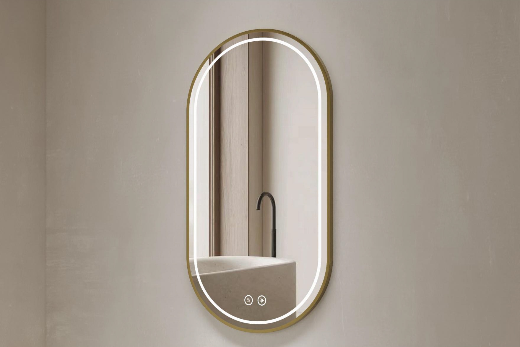 Specchio Led Touch System + Anti-Appannamento Atene
