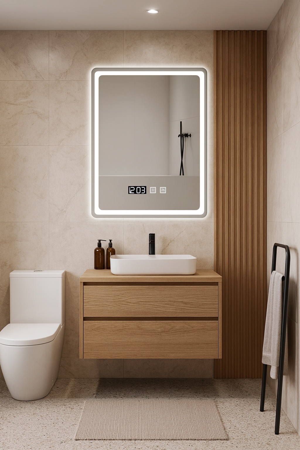 Specchio Led Touch System + Anti-Appannamento London