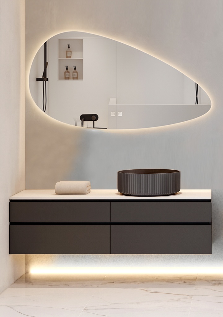 Specchio Touch System + Anti-Appannamento Tokio