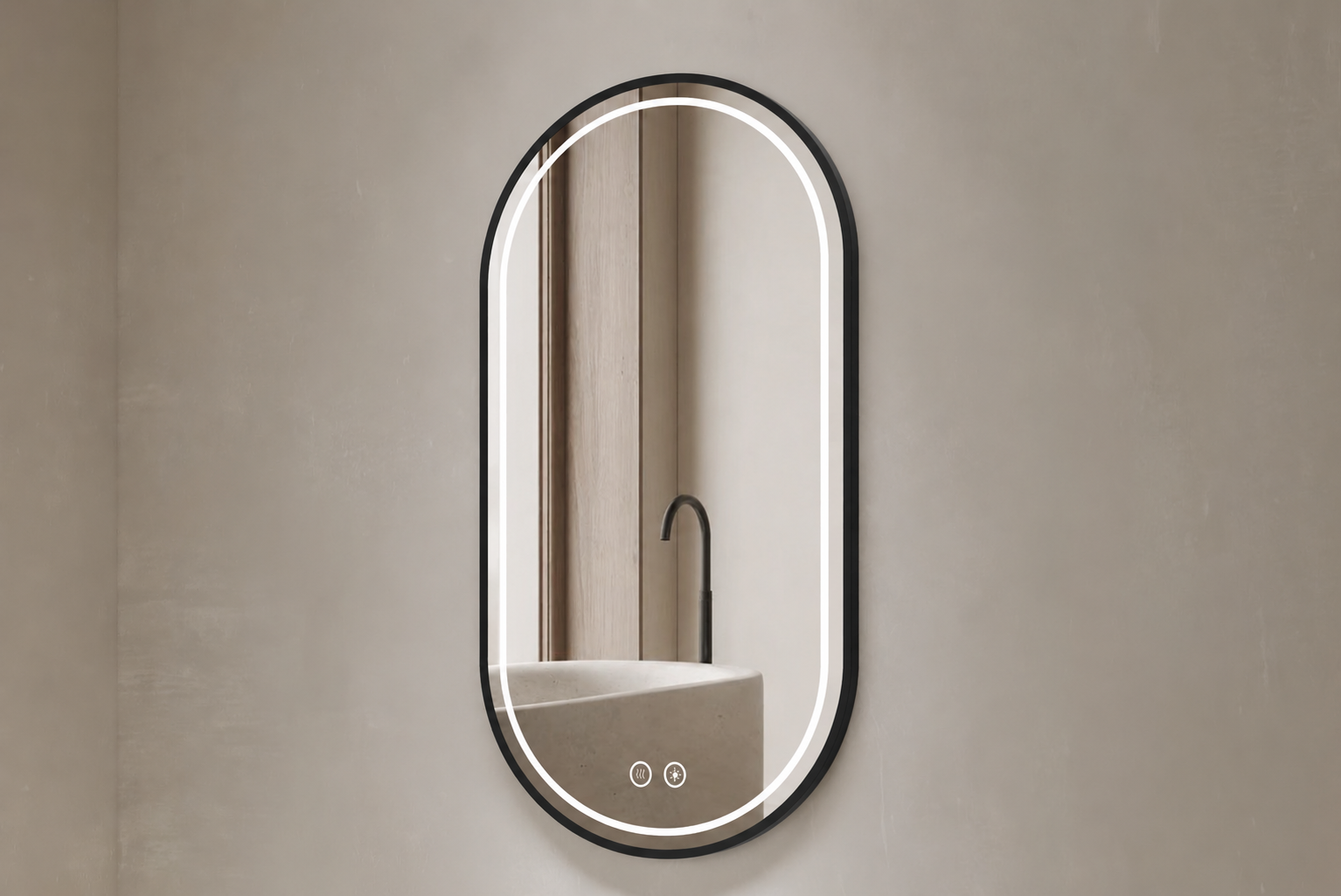 Specchio Led Touch System + Anti-Appannamento Atene